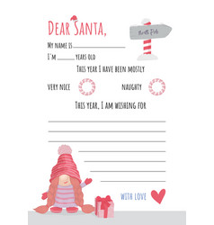 Letter To Santa Claus With A Wish List