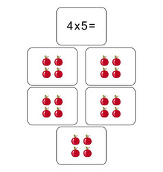 Multiplication Table Of 4 Maths Card