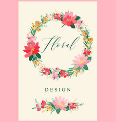 Floral Design Template For Card Poster