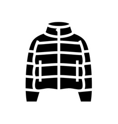 Puffy Jacket Outerwear Female Glyph Icon