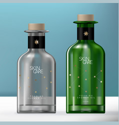 Tinted Green Gray Glass Bottle