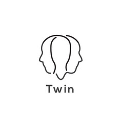 Twin People Logo Icon Template