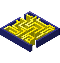 Children Toy Maze In 3d Isometric Style