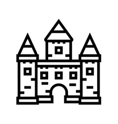 Castle Toy Baby Line Icon