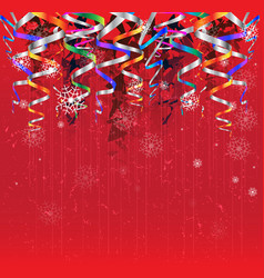 Christmas And New Year Ribbon Abstract Sky