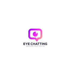 Eye Chat Logo Design Template