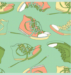 Seamless Pattern With Sneaker