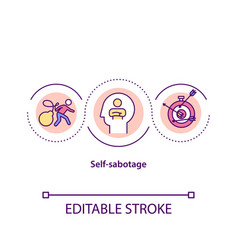 Self Sabotage Concept Icon