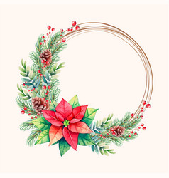 Watercolor Christmas Wreath Decoration