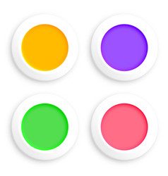 3d Style Blank Web Round Button In Pack