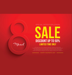 8 March Sale Banner Background Design Template