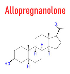 Allopregnanolone Drug Molecule Skeletal Formula