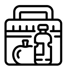 Full Food Box Icon Outline School Meal