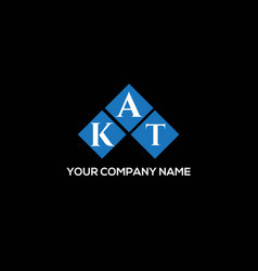 Kat Letter Logo Design On Black Background