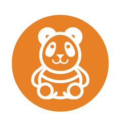 Seo Panda Icon Orange Color Design