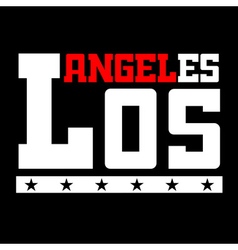 T Shirt Typography Los Angeles Ca Black