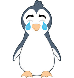 A Cartoon Penguin Crying