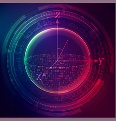 Concept Of Quantum Computing Binary Globe