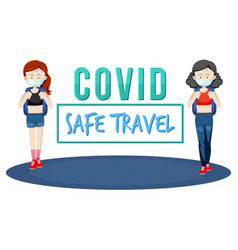 Covid Safe Travel Banner Design With Passengers