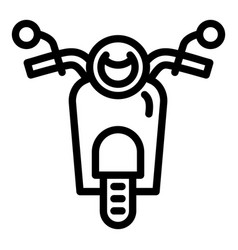 Front View Scooter Icon Outline Style