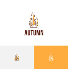 Three Tree Leaf Fall Autumn Season Nature Logo