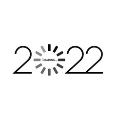 2022 New Year Black Loading Spinner Icon