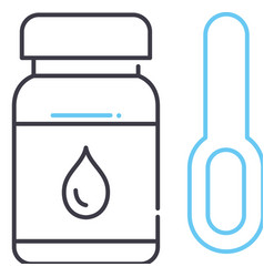 Cough Syrup Line Icon Outline Symbol