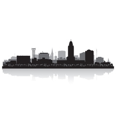 Lincoln Nebraska City Skyline Silhouette