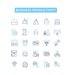 Business Productivity Line Icons Set