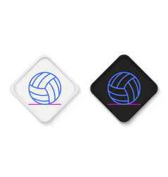 Line Volleyball Ball Icon Isolated On White