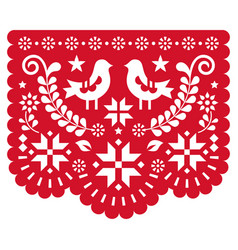 Christmas Papel Picado Design - Snowflakes