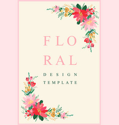 Floral Design Template For Card Poster