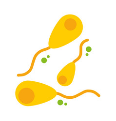 Leishmania Bacterias Icon Flat Style