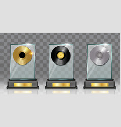 Musical Disk Award 3d Mockup Set