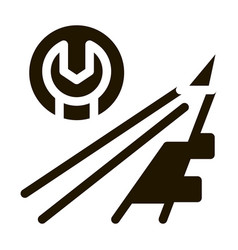 Plane Wing Wrench Icon Glyph