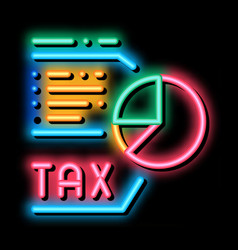 Tax Diagram Neon Glow Icon