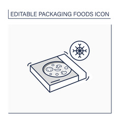 Frozen Pizza Line Icon