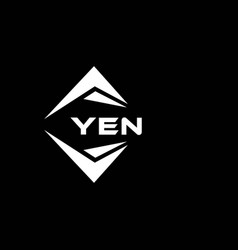 Yen Abstract Monogram Shield Logo Design On Black