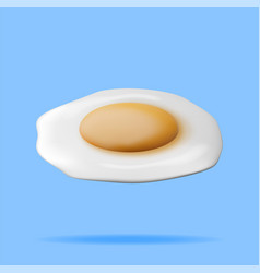 3d Fried Egg Isolated