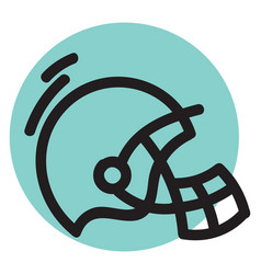 American Football Helmet On White Background