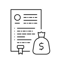 Budget Law Dictionary Line Icon