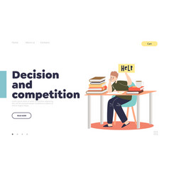 Decision And Competition In School Concept