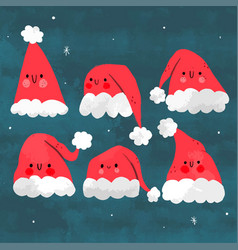 Hand Drawn Santa S Hat Collection Design