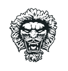 Heraldic Lion Head Isolated