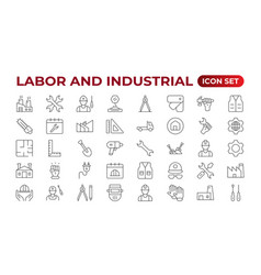 Labor And Industrial Icon Set