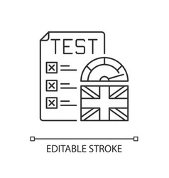 Proficiency English Test Pixel Perfect Linear Icon