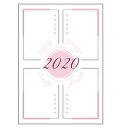 2020 Resolution Minimalist Planner Page Design