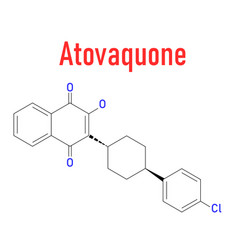 Atovaquone Drug Molecule Skeletal Formula