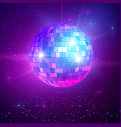 Disco Or Mirror Ball With Bright Rays Music