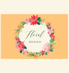 Floral Design Template For Card Poster